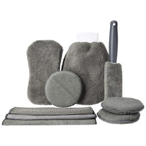 Car Cleaning Kit (Set of 9, Grey) | Volkswagen Car Accessories