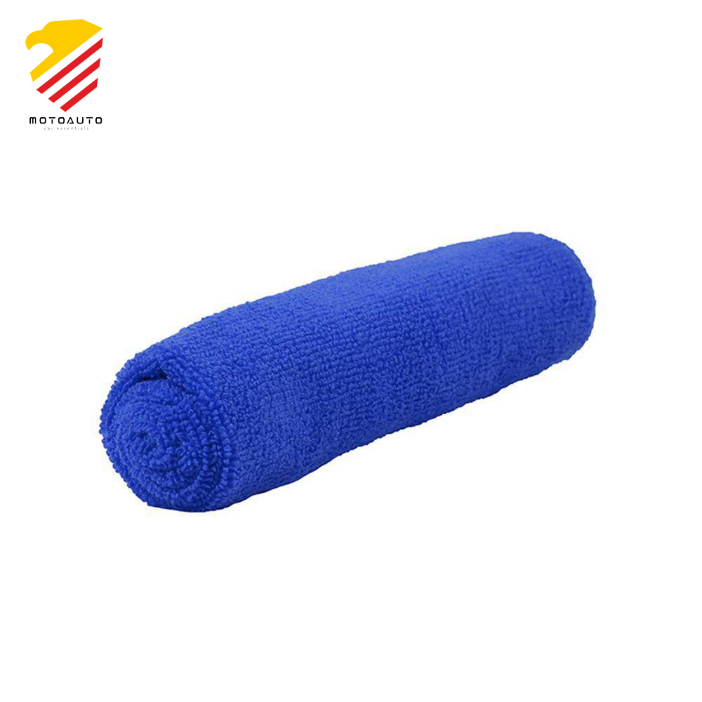 MotoAuto Microfiber Cloth - 4 pcs - 40x40 cms - 340 GSM Grey- Thick Lint & Streak-Free Multipurpose Cloths - Automotive Microfibre Towels for Car Bike Cleaning Polishing Washing & Detailing