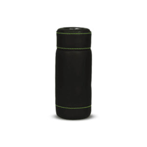 Car Tissue Tube, Cylinder Tissue Box PU Leather Round Tissues Container for Car Cup Holder Up to 50 Count Tissue(Black/Green)