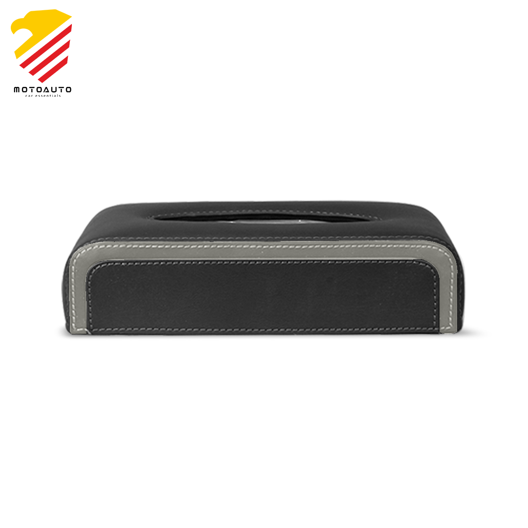 TISSUE BOX (ECOCURVE) Holder Napkin Holder for Home Office, Car Automotive Decoration Black/Gray