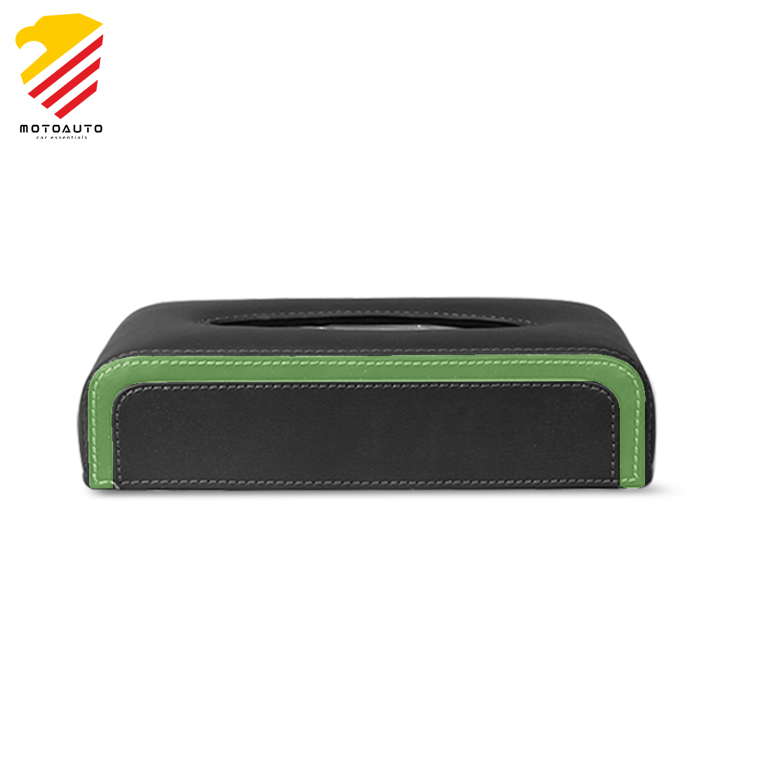 TISSUE BOX (ECOCURVE) Holder Napkin Holder for Home Office, Car Automotive Decoration Green/Black