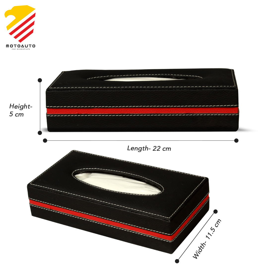 Car TISSUE BOX (Premium) Red/Black